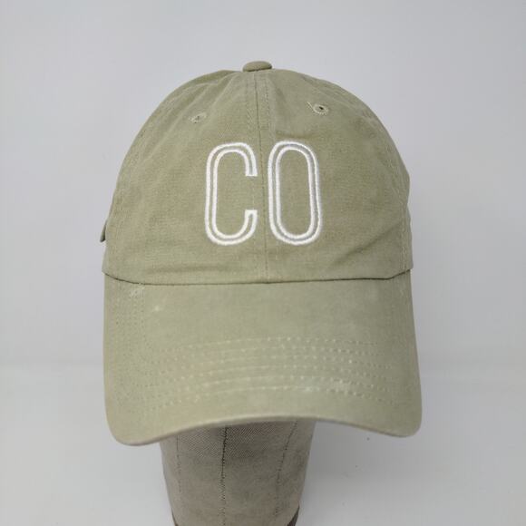 Port Authority Slideback Hat Embroidered CO Logo Green 100% Cotton - Picture 3 of 10